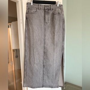 NWT Madewell Gray Denim Skirt - High Waist